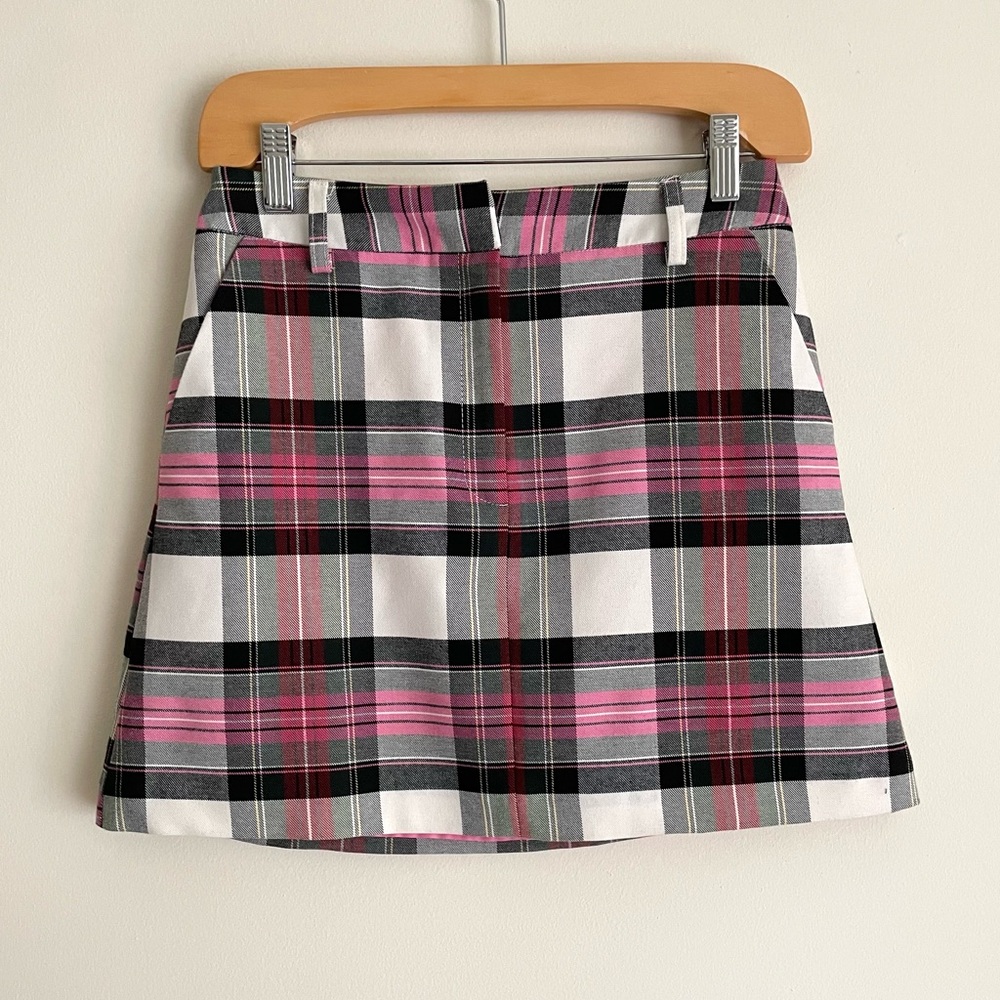 TOPSHOP Plaid Check A-Line Mini Skirt